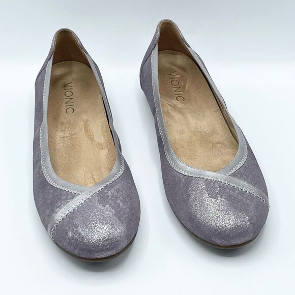 Vionic Caroll lavender print flats - Women’s US 8 - Picture 1 of 8